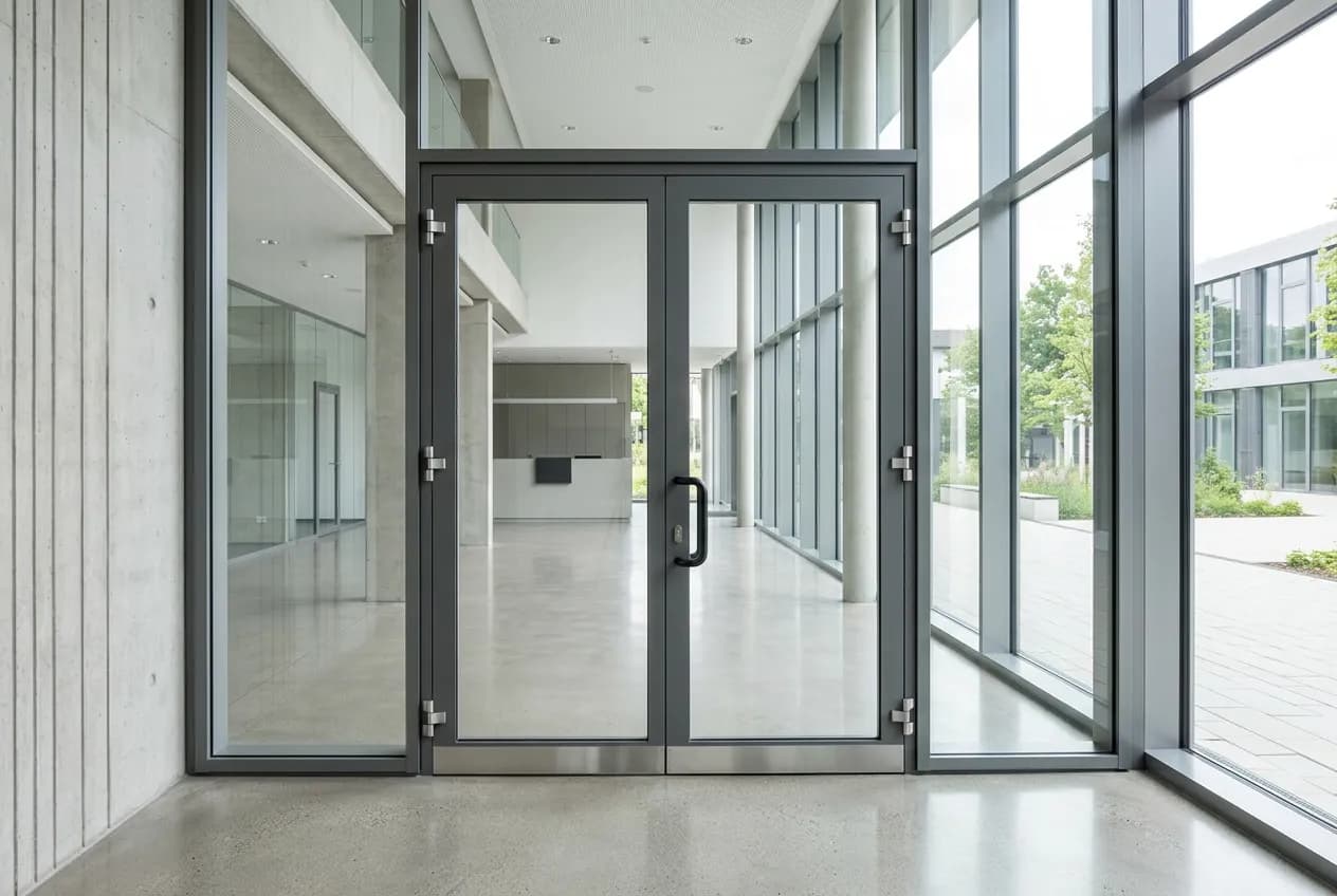 Réalisation Portes Maroc à Médina Fès el-Bali — Porte battante aluminium 900mm ignifugée